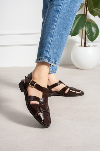 Wolk Shoes Asel Kadın Sandalet Kahverengi