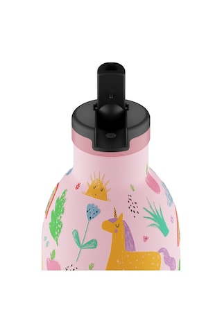 Clima Bottle Magic Friends Pipetli Paslanmaz Çelik Termos 330 Ml Pembe