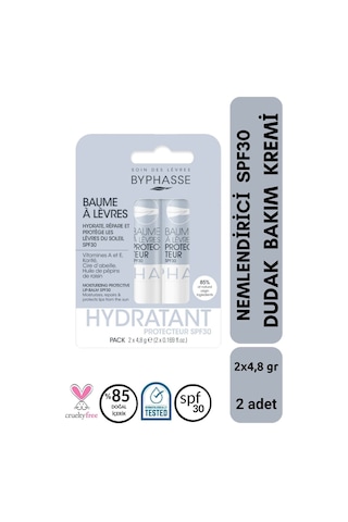 Byphasse Nemlendirici ve Koruyucu Dudak Bakım Kremi SPF30 2 x 4.8 G