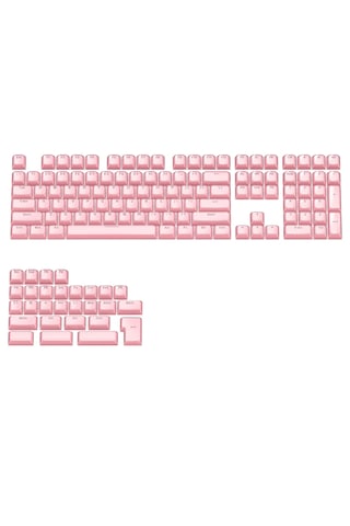 Mekanik Klavye Crystal Jelly Keycap -136 Tuşlu Yarı Saydam Rgb Tuş Takımı Pembe