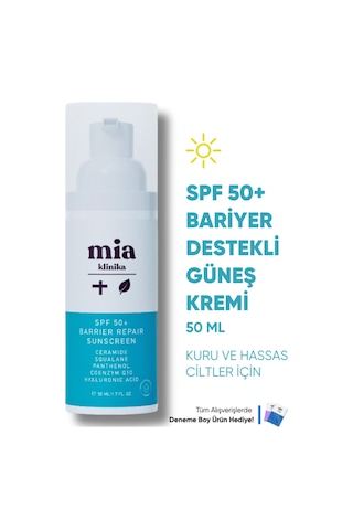 Mia Klinika Bariyer Güçlendirici Nemlendirici Güneş Kremi SPF50+ 50 ML