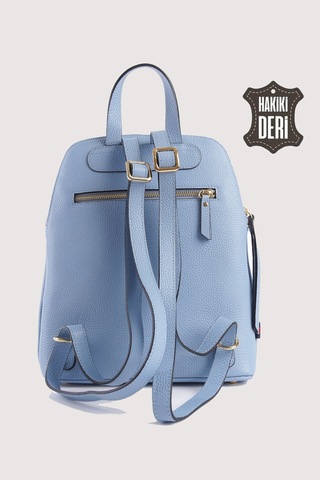 Hakiki Deri Kadın Sırt Çantası Açık Mavi Smr9209 Açık Mavi