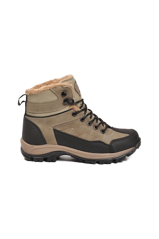 Bej İçi Kürklü Soğuğa Dirençli Kaymaz Taban Unisex Outdoor Bot 980 G Bej
