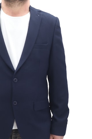 Twenhil Dmctekstil Erkek Ckt-200 Düz Klasik Kesim Normal Kalıp Çift Düğme Blazer Ceket Lacivert