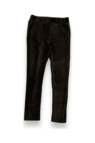 Kız Çocuk Kadife Fitilli Tayt-15032 SiYAH