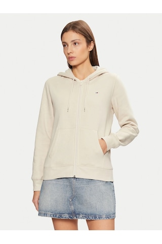 Tommy Hilfiger Tommy Hılfıger Kadın Sweatshırt Dw0dw19729-acg Krem