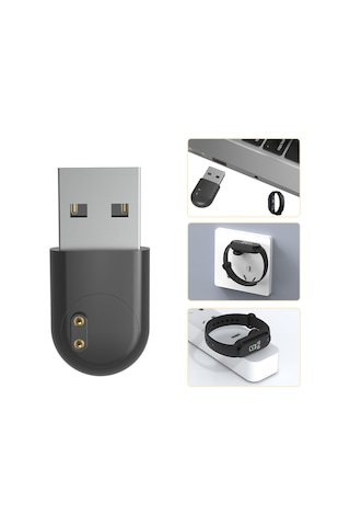 Maiyame Xiaomi Band 7/6/5 Nfc İçin Siyah Mini Usb Şarj Cihazı - Taşınabilir, Hızlı Şarj, Usb Doğrudan Kullanım