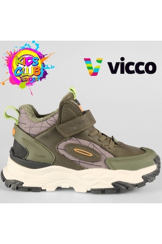 Vicco Tura Ortopedik Kauçuk Taban Ortopedik Çocuk Bot Haki