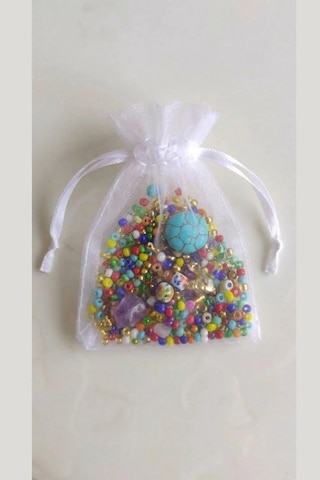10 Adet Şeffaf Bez Kına Düğün Mevlüt Sünnet Hediye Kesesi Kese 16 Cm X 12 Cm Çanta