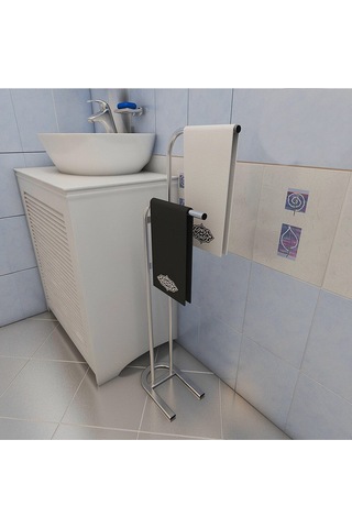 Metallica Concept Retro Krom Banyo Havlu Askısı Konsept Havluluk