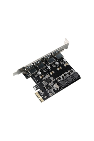 Gajeena Pcı-e 1x'den Usb3.0'a Çevirici Kart - 4 Port, Vıa Vl805 Q6 Çipi, 5gbps Hız, 5v 900ma Güç, 6a Şarj Gerektirmeyen Genişletme Kartı