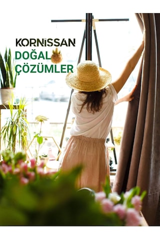 4 Metre 1. Sınıf Polyester Kalın Perdeler Için Tutucu Ray Korniş Genel