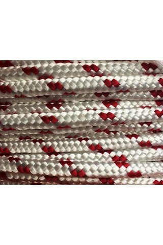 Molhalat 6 MM İskota Halat 100 Metre - Parlak Örgülü Halat - Bayrak İpi Yü