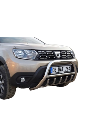 DACİA SANDERO STEPWAY KROM ÖN TAMPON KORUMA PASLANMAZ ÇELİK TÜM MODELLERLE UYUMLU