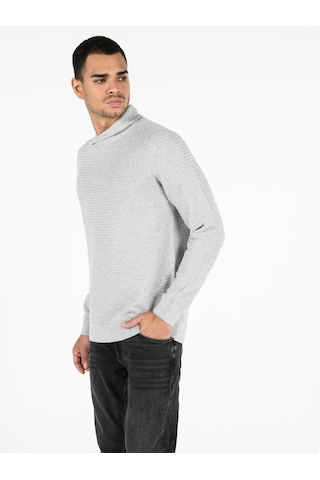 Colin's Regular Fit Sal Yaka Erkek Gri Kazak CL1051638_Q1.V2_GRA