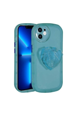 Apple Uyumlu iPhone 11 Kılıf Kamera Korumalı Pop Soketli Renkli Zore Ofro Kapak Mavi