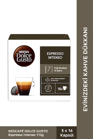 Dolce Gusto Coffee Espresso Intenso Kapsül Kahve 3 x 16 Kapsül