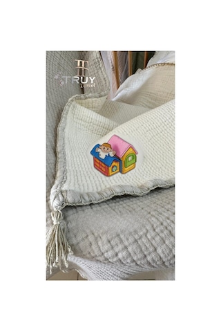 %100 Pamuk Müslin Bebek Yorgan İvory
