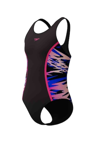 Speedo Hyperboom Splice Muscleback Kadın Yüzücü Mayosu Siyah