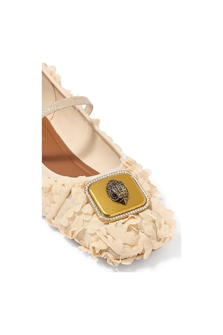 Kurt Geiger Pimlico Ballerina Kumaş Lüks Stil Kadın Babet Kahverengi