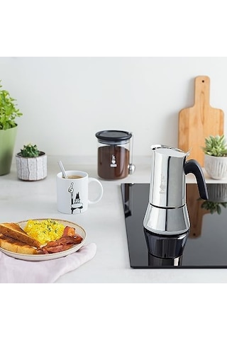 - Venus: 4 Cups Ocak Üstü Espresso Pişirici - 170ml - Gümüş Renk - Paslanmaz Çelik Gövde - Patentli Güvenlik Valfi - Tüm Ocak Türleri İçin Uygundur İndüksiyon Dahil