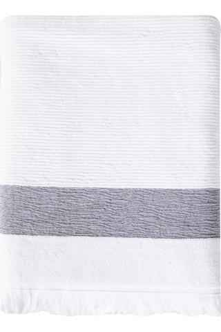 Mudo Home Borla Beyaz Banyo Havlusu 90x150