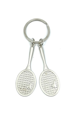 Bıyıklı Tobacco Tenis Raket Metal Anahtarlık Model 2