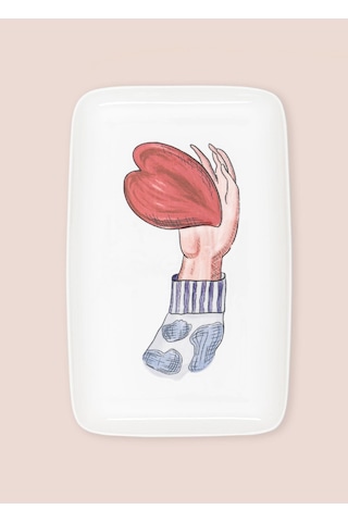 The Mia Luv Dikdörtgen Servis 33x21 Cm Çok Renkli