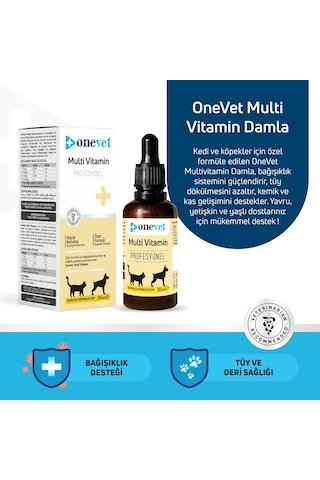 Onevet Multi Vitamin Kedi Ve Köpekler İçin Gelişim Ve Damla 50 Ml