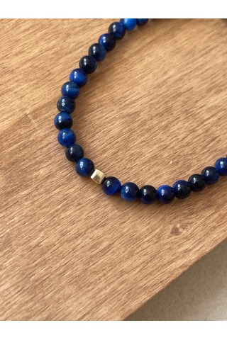 14 Ayar Altın Küp Altın Detaylı Doğal Kaplangözü Taşlı Altın Bileklik Altın