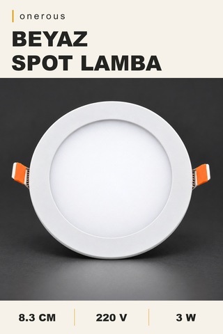 Onerous 3w Beyaz Slim Led Spot