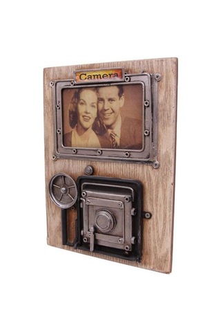 Kenpazar Dekoratif Metal Çerçeve Fotoğraf Makinesi Dekorlu Hediyelik