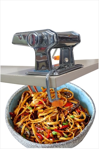 Full Paslanmaz Çelik İtalyan Makarna Erişte Hamur Spagetti Ravolli Lazanya Mantı Açma Kesme Makinesi 304 Paslanmaz Çelik