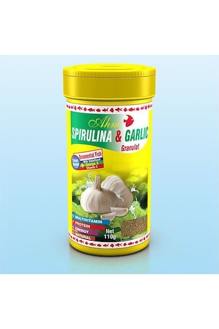 AHM Marin Spirulina Garlic Sarımsaklı Balık Yemi 100ML AHM Marin Spirulina Garlic Sarımsaklı Balık Yemi 100ML
