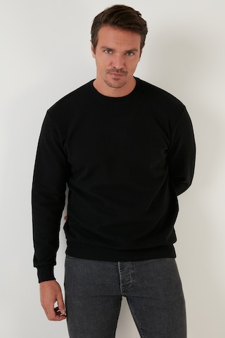 Buratti Slim Fit Bisiklet Yaka Pamuklu Erkek Kazak 456201 Siyah