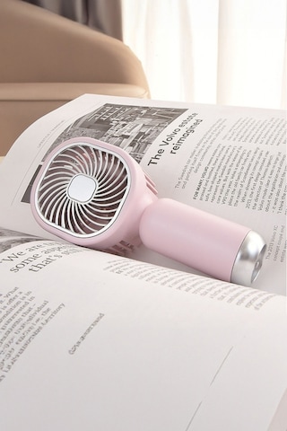 Taşınabililir Mini Usb Şarjlı El Masaüstü Vantilatör Fan Soğutucu Ym88206 Pembe