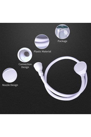 Teltree Beyaz El Tipi Duş Başlığı 1m Hortumlu - Bebek, Yaşlı, Evcil Hayvan Yıkama, Kolay Kurulum, Geniş Kullanim Alanı Diğer