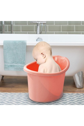 Suntek Bebek Duş Kovası Taşınabilir Küveti Yenidoğan Pembe