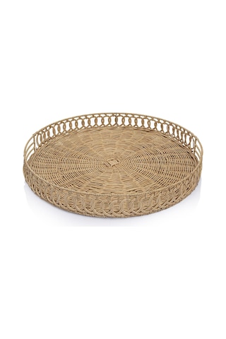 Meander Rattan El Örme Çok Amaçlı Tepsi 55cm 8926