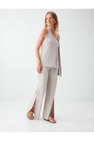 Jimmy Key Jimmy Key Taş Yırtmaçlı Beli Lastikli Örme Pantolon 6sw187482928