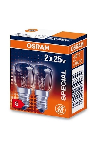 Osram Ledvance Sectron 25w Fırın Ampulü 2'li Paket E14 Duy 300 Derece 2700k Halogen