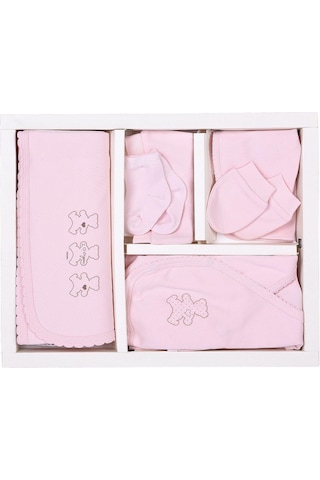 Kitikate Organik Basic 10 Parça Zıbın Seti Hastane Çıkışı 16765 Pembe Çok Renkli