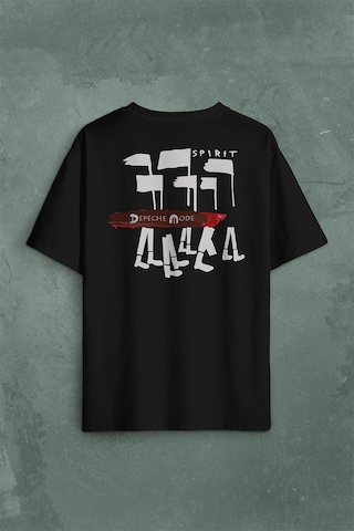 Depeche Mode Spirit New Wave Grey Charcoal Sırt Ön Baskılı Oversize Tişört Unisex T-shirt 001