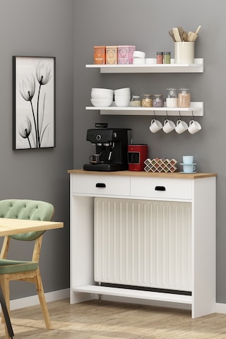 Vira Kahve Köşesi 110 Cm 90 Cm Ve 104 Cm Petekler Için Petek Üstü Çok Amaçlı Sepet-beyaz Sepet-beyaz