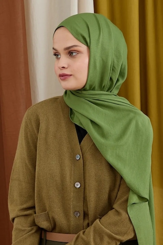 Moda Kaşmir Modal Şal Serisi - Haki İpeksi Yumuşaklık
