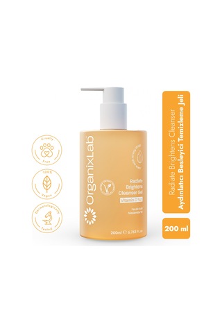 Organixlab Radiate Brightens Cleanser Aydınlatıcı ve Besleyici Yüz Temizleme Jeli 200 ML