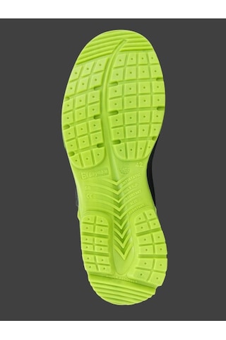 Baymax Hakiki Deri Çelik Burun Özel Taban Golden Bx-02 Koruyucu İ Siyah - Fosforlu Yeşil