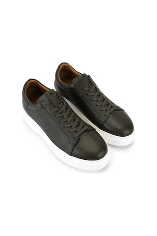 Tamer Tanca Erkek Hakiki Deri Haki Sneakers & Spor Ayakkabı 1212 2501 Erk Ayk Y26 Hakı Fltr