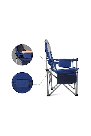 King Camp Deluxe Sandalye Mavi/Gri Gri - Mavi