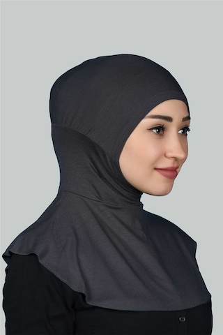 Altobeh Kadın Tesettür Pratik Boyunluklu Hijab - Sporcu Bone Füme